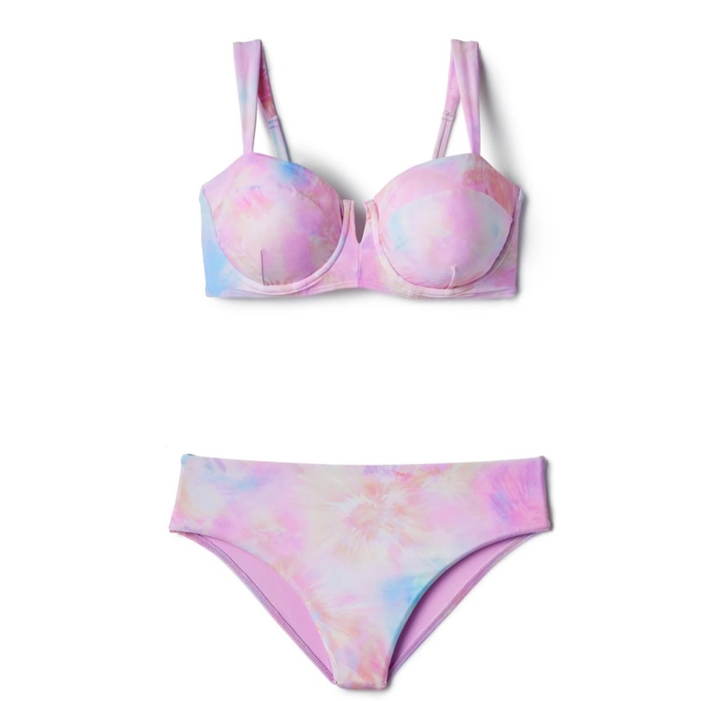 Pastel Tie-Dye Bikini Set